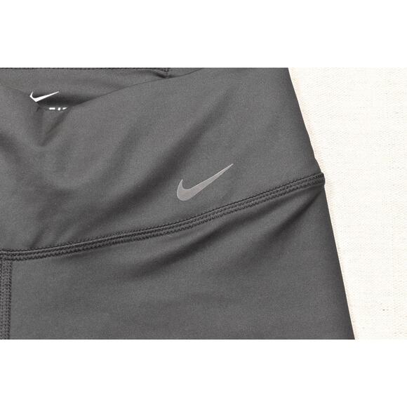 Nike Dri-FIT Women's Black Straight Leggings Pull On Solid Regular Size M Poly - Picture 7 of 8
